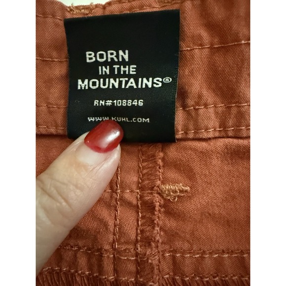 KUHL Free Range Hiking Shorts Red Outdoor 6.5" Inseam Style 6110 Women's Size 10 - Picture 4 of 11